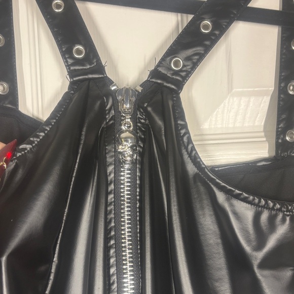 Killstar Black Faux Leather Dress Zip Up - Picture 2 of 2
